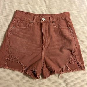 American Eagle Outfitters Highest Rise Mom Shorts Women’s Size 6 Mauve